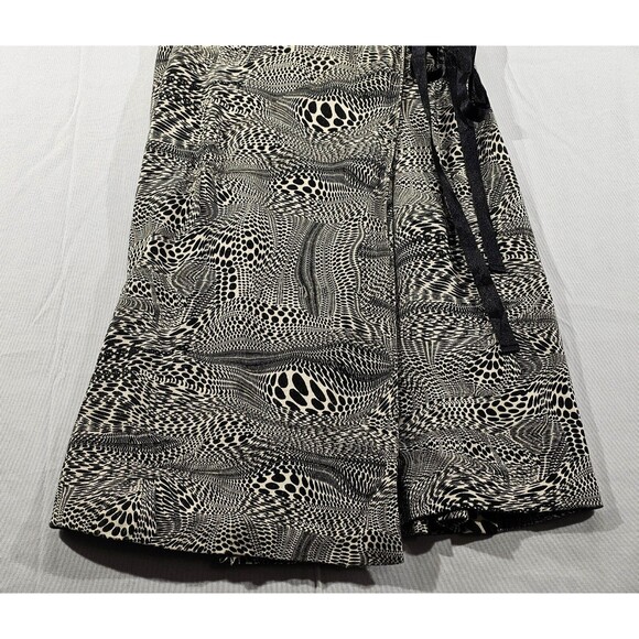 VTG Express Womens Wrap Dress Modal Knit 90s Y2K Fairy Grunge Animal Print Small - Picture 9 of 13